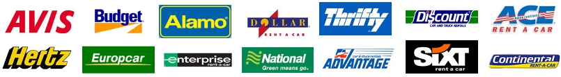Hire a Car Logo's. Rent a car with top rental car companies